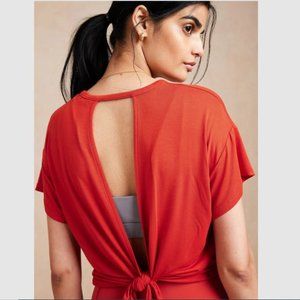 Banana Republic Tie-Back T-Shirt Red